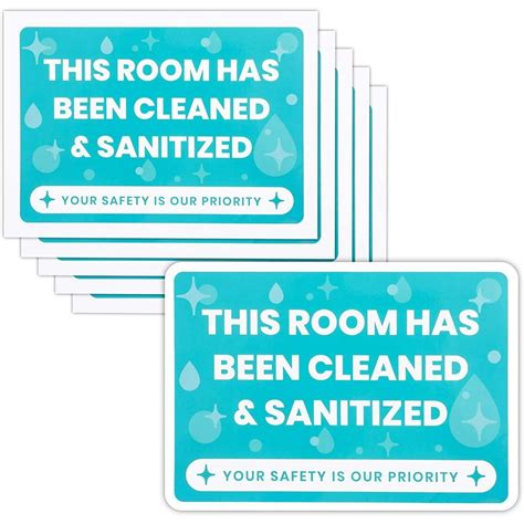 This Room Has Been Sanitized Sign Printable